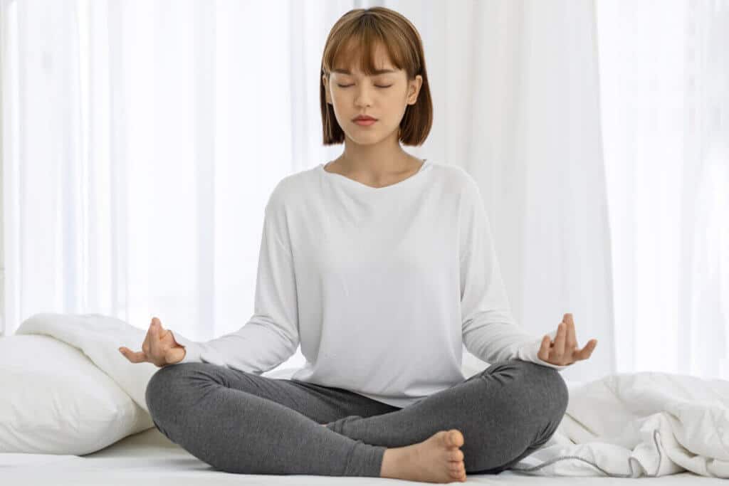 woman meditating