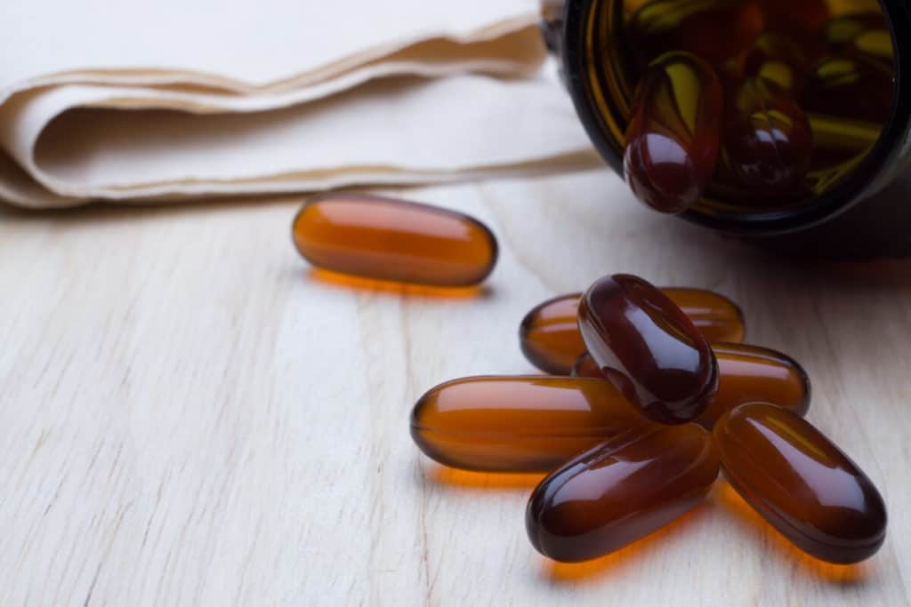 Phosphatidylcholine supplements on a table