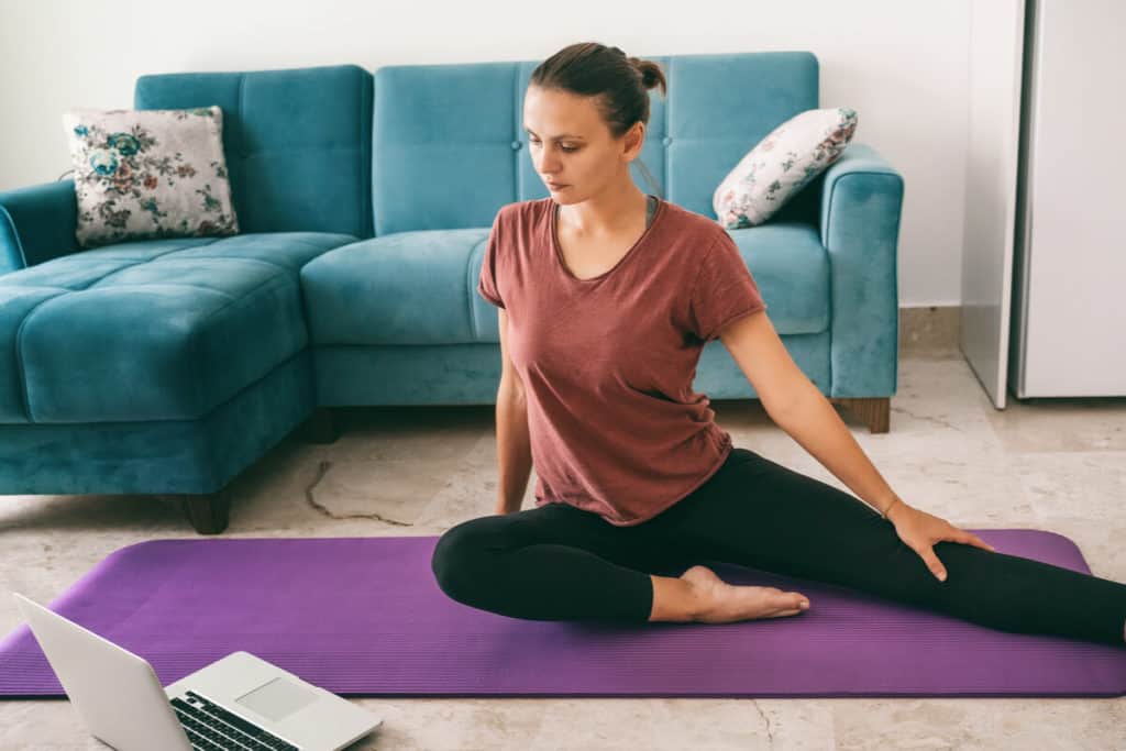 Image of woman stretching