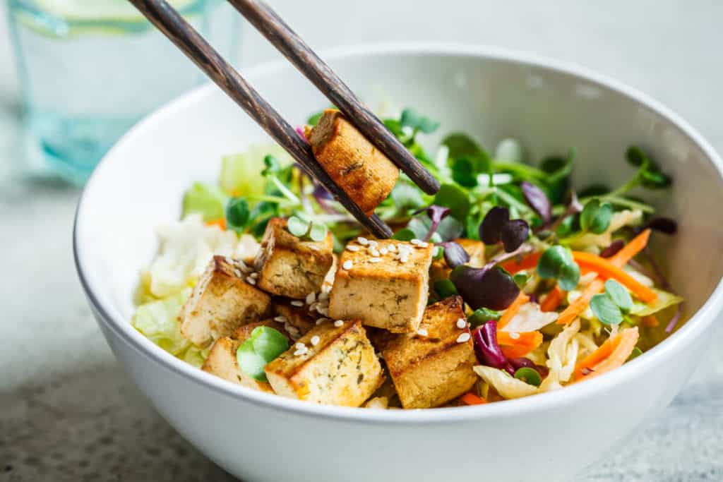 Tofu poke bowl