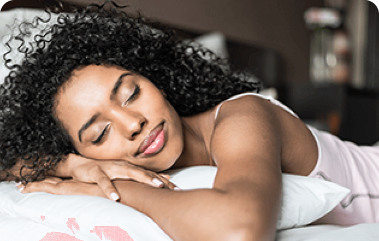 person sleeping comfortably on their stomach