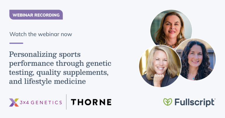 personalizing sports performance through genetic testing, quality supplements, and lifestyle medicine blog post
