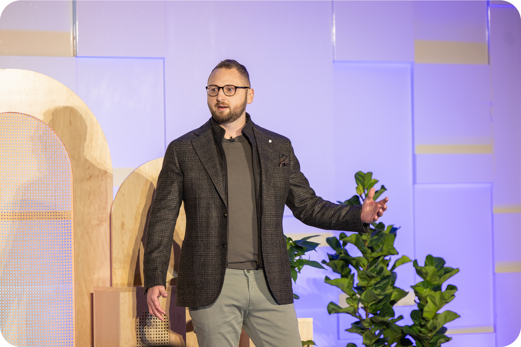 CEO speaking at an event